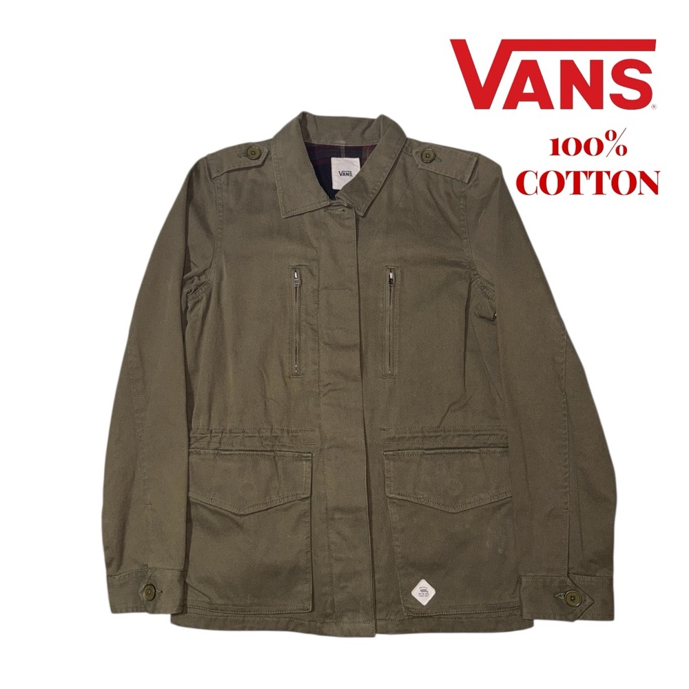 Vans (EUC) 100% Cotton, Army Green Military Jacket, Size Small